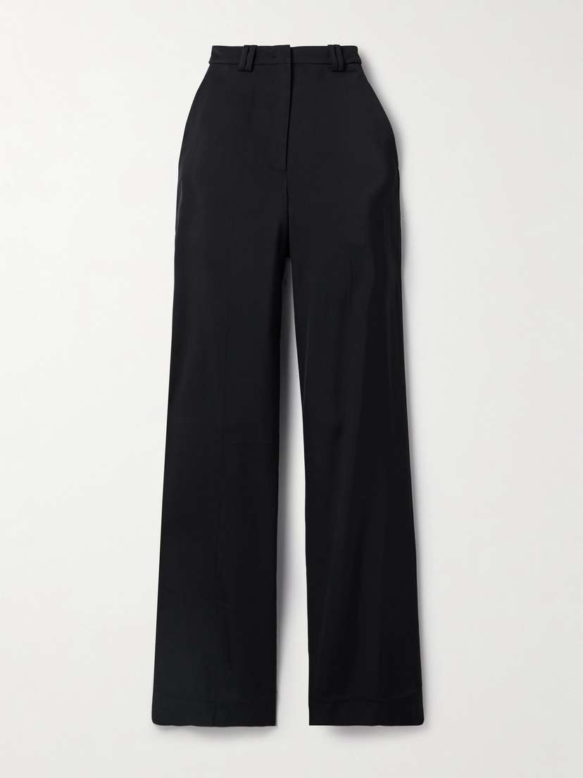 Another Tomorrow Crepe Straight-leg Pants