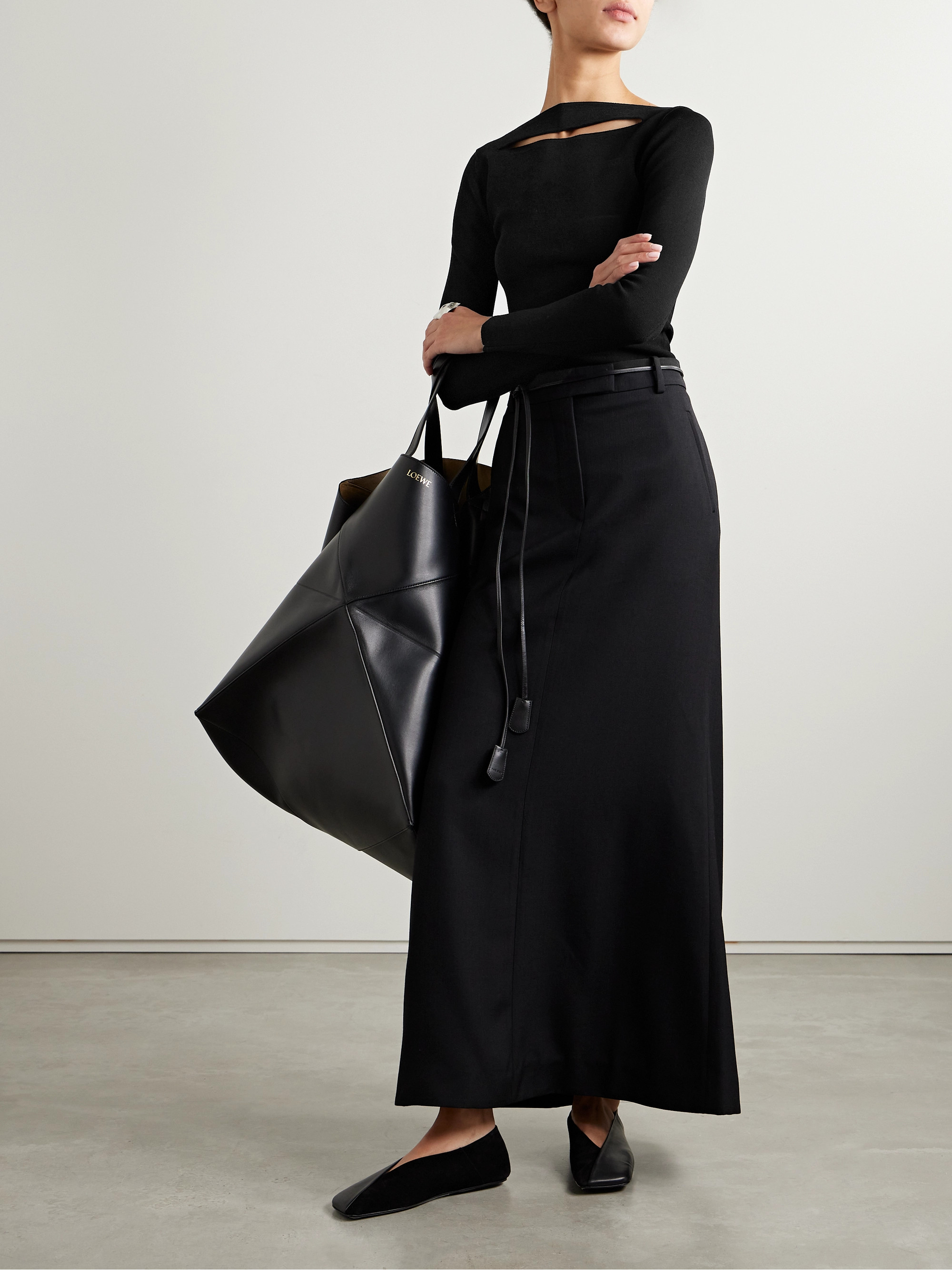 Another Tomorrow + NET SUSTAIN cutout knitted top