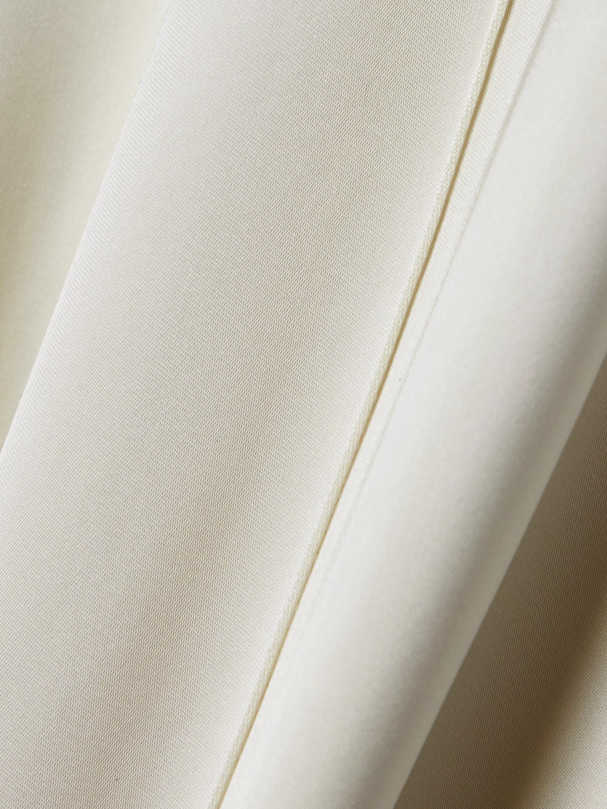 Another Tomorrow + NET SUSTAIN pintucked satin straight-leg pants
