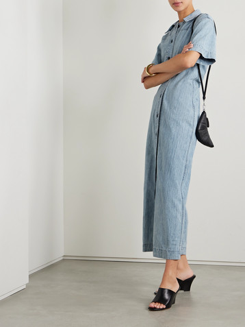 Another Tomorrow + NET SUSTAIN organic cotton-chambray midi dress