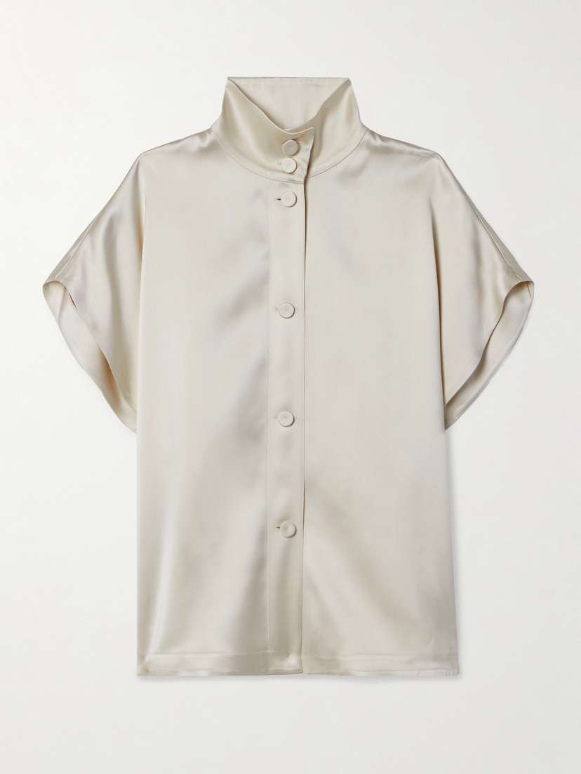 Another Tomorrow + Net Sustain Satin Shirt