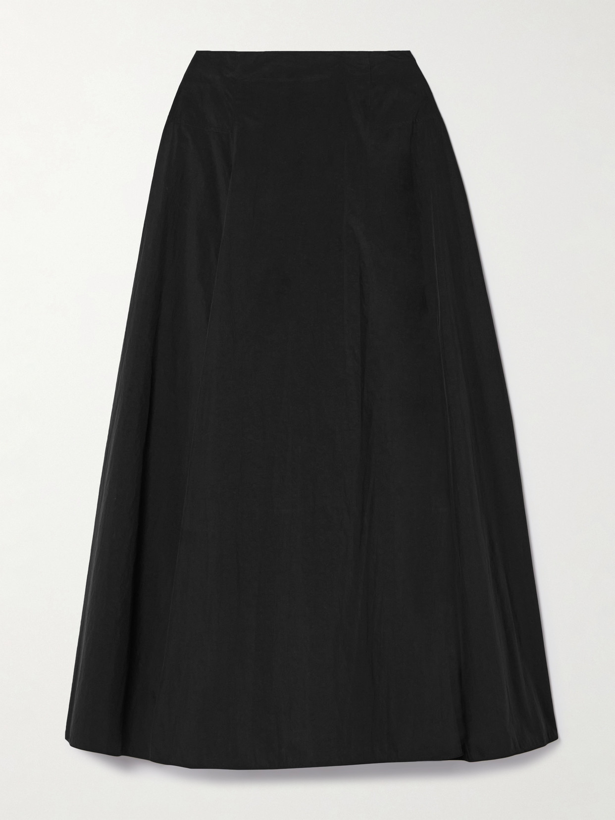 Another Tomorrow + Net Sustain Pleated Recycled-taffeta Maxi Skirt In Black