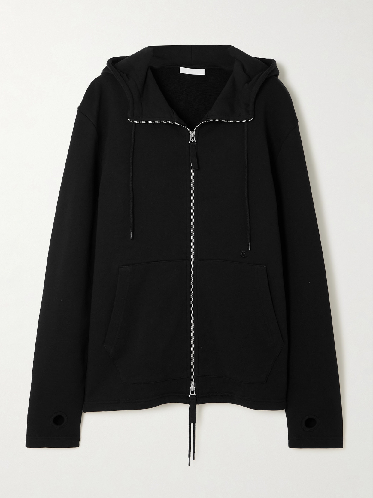 Helmut Lang Oversized Cotton-jersey Hoodie In Black