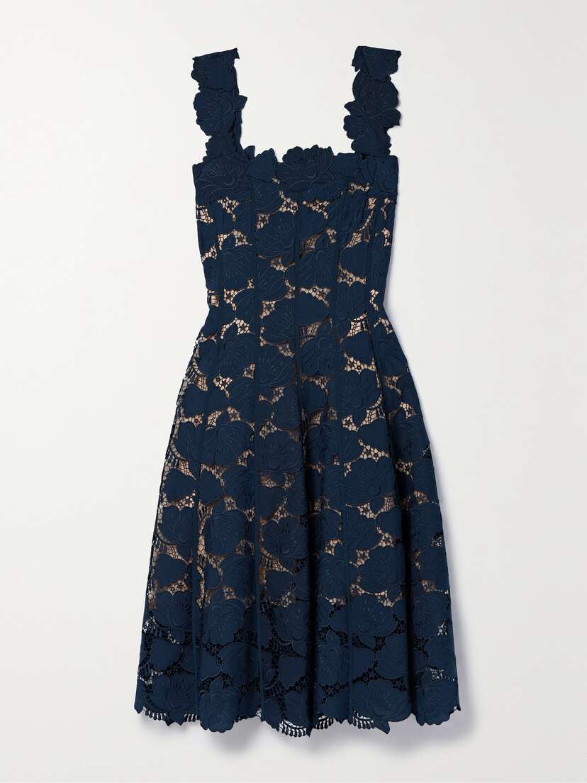 Oscar de la Renta Guipure Lace Dress