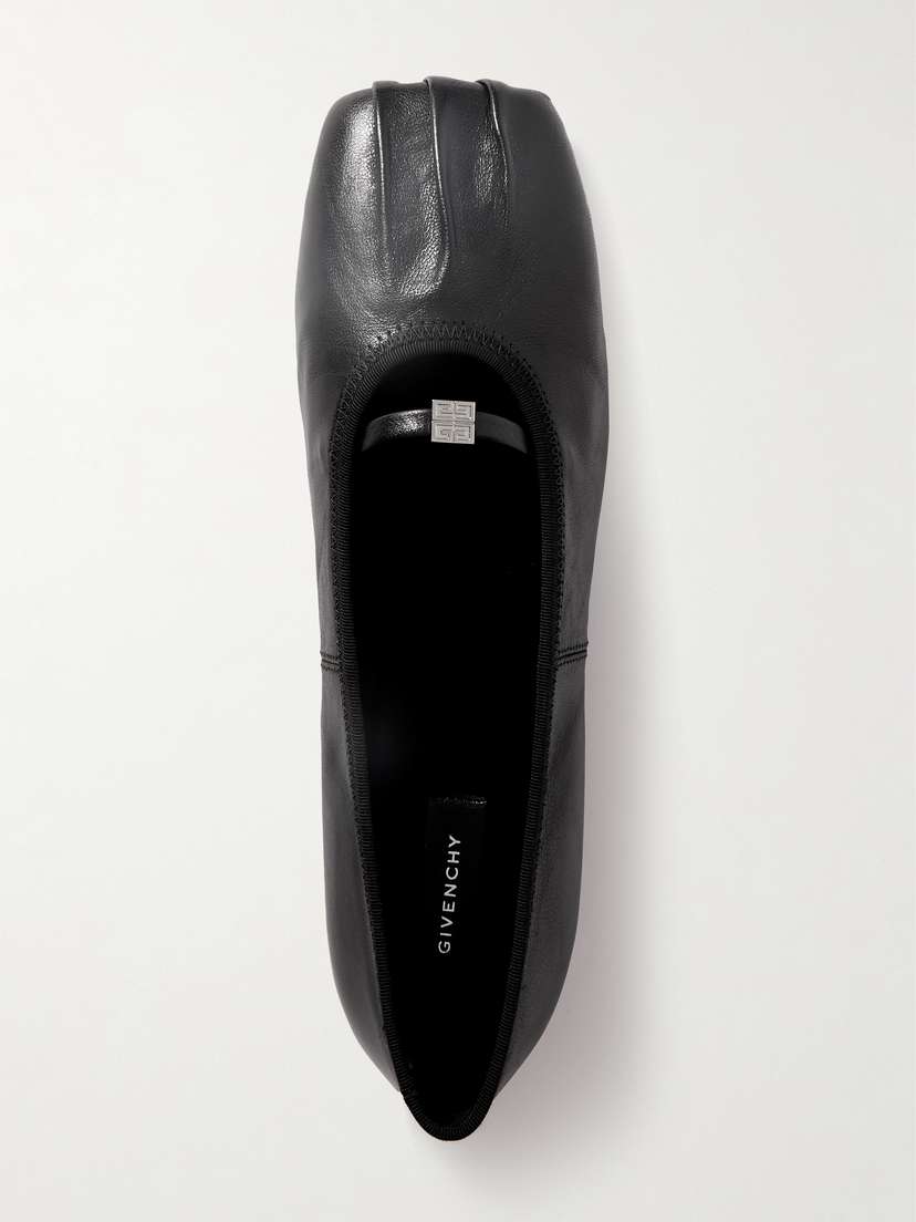 Givenchy Embellished Pleated Leather Ballet Flats