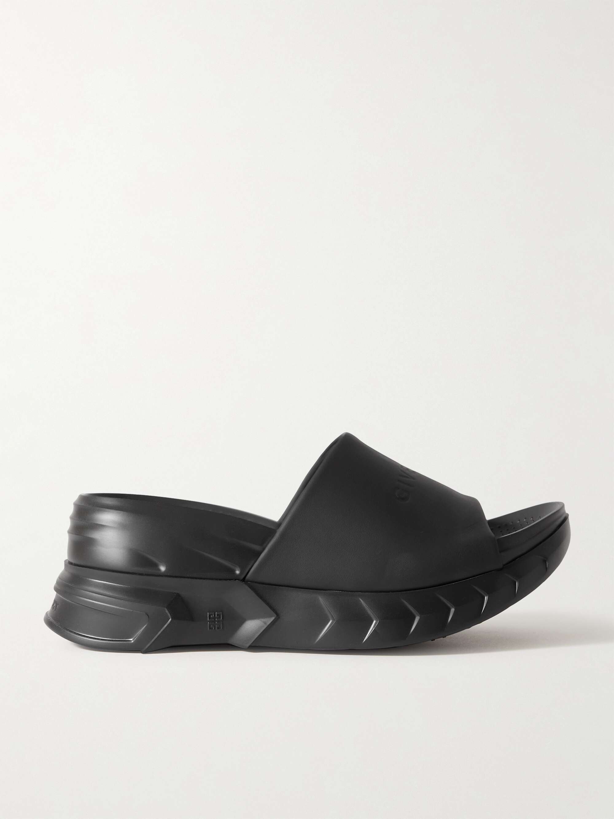 GIVENCHY Marshmallow logo-debossed leather platform slides | NET-A-PORTER