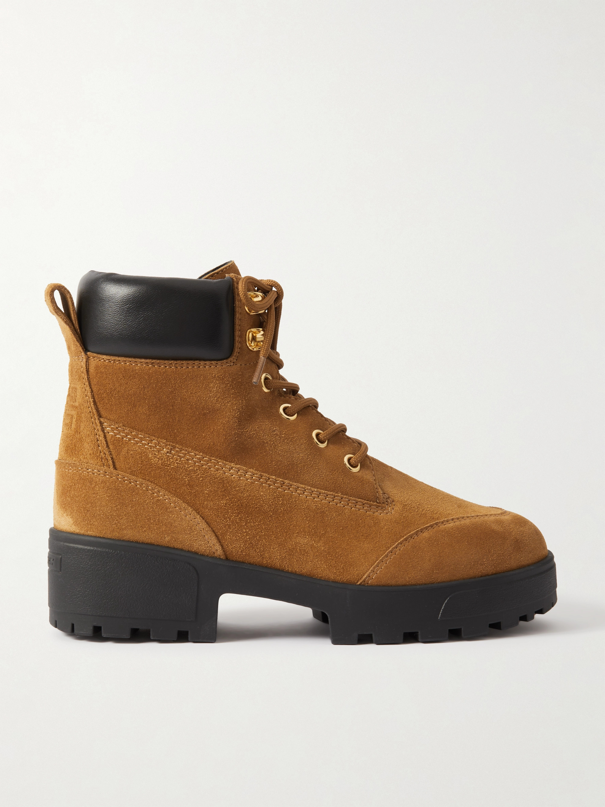 Givenchy - Trekker leather-trimmed suede ankle boots | Plush