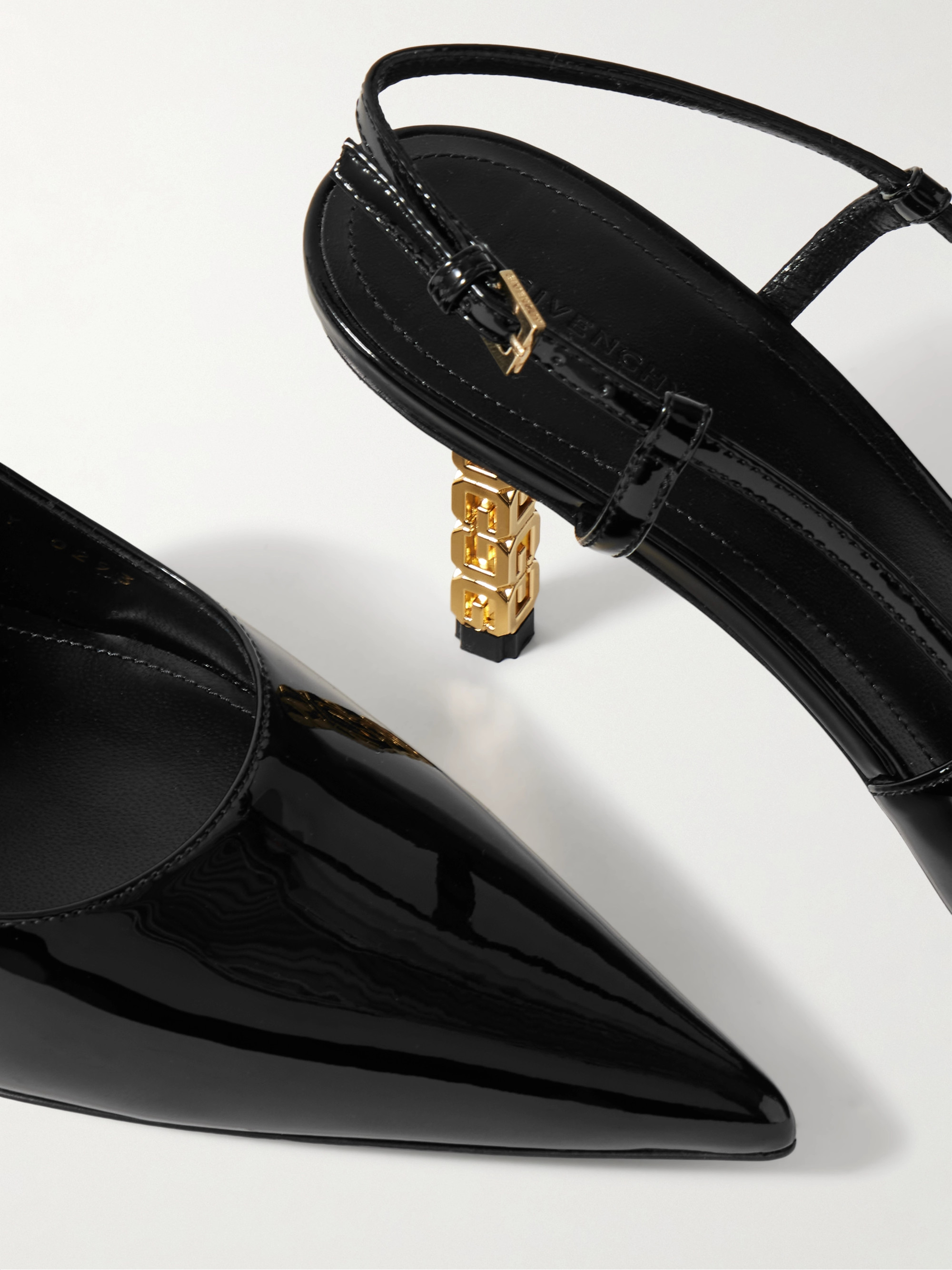 Givenchy G Cube patent-leather slingback pumps thumbnail