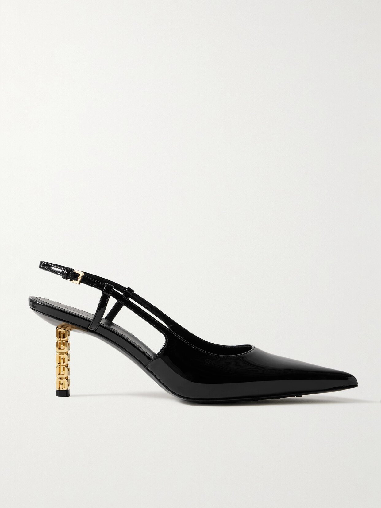 Givenchy G Cube Patent-leather Slingback Pumps - Black