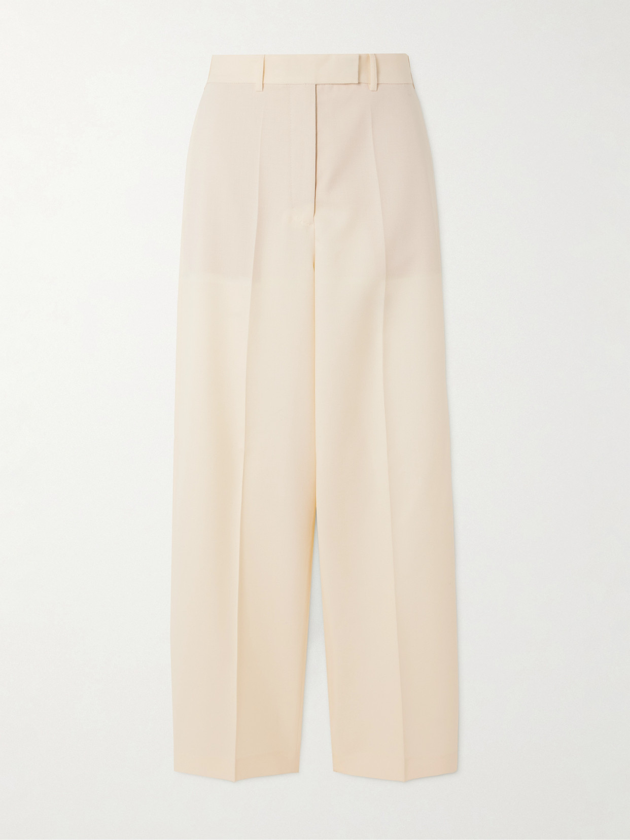 Shop Rohe Wool-twill Wide-leg Pants In Off-white