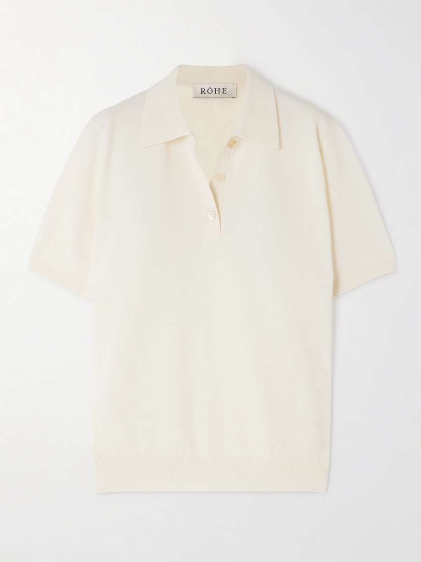 RÓHE Merino Wool And Cashmere-blend Polo Shirt