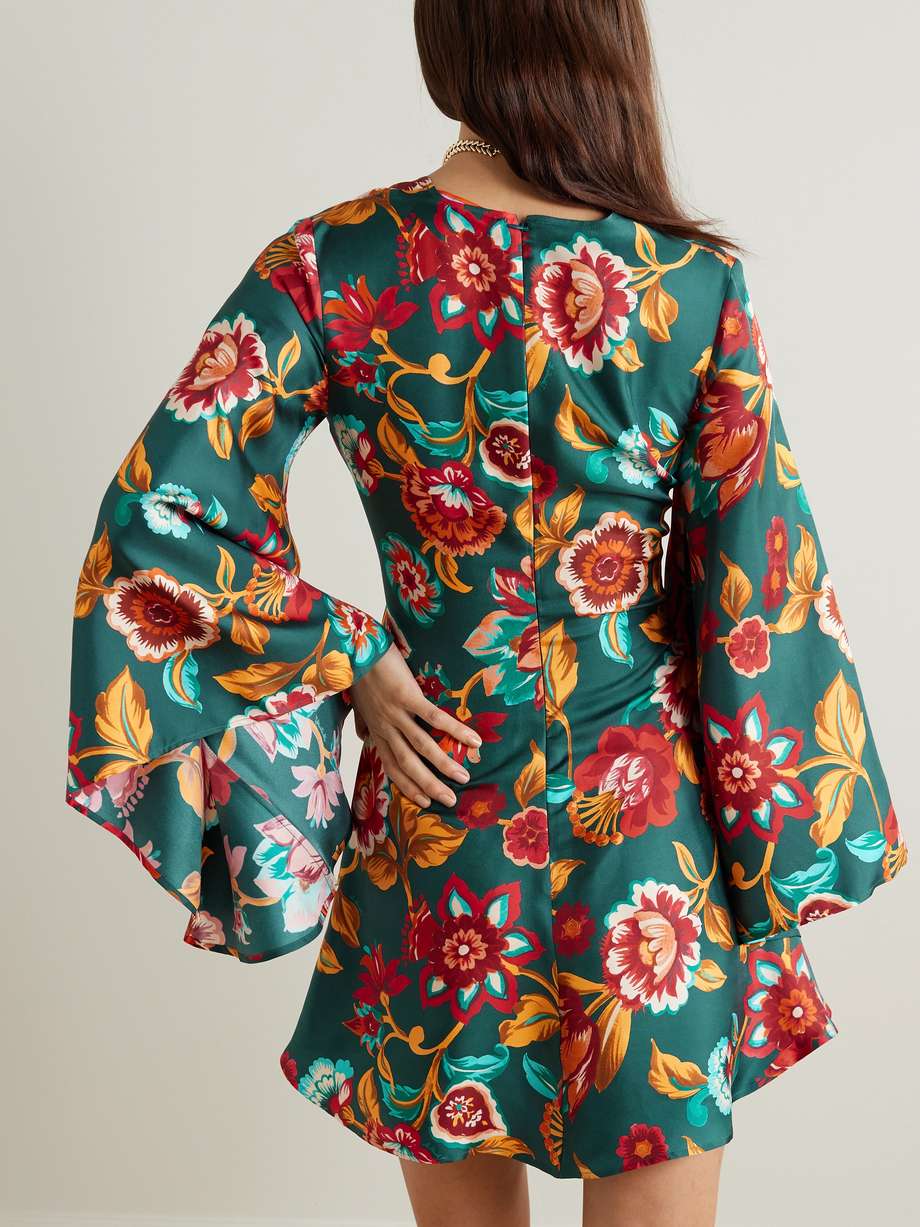Delia Floral Embroidered Twill Mini Dress