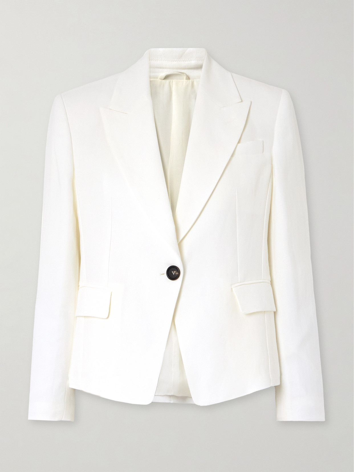 Brunello Cucinelli Bead-embellished Twill Blazer In Neutrals