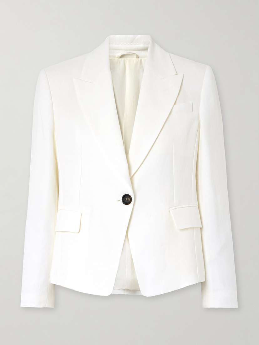 Brunello Cucinelli Bead-embellished Twill Blazer