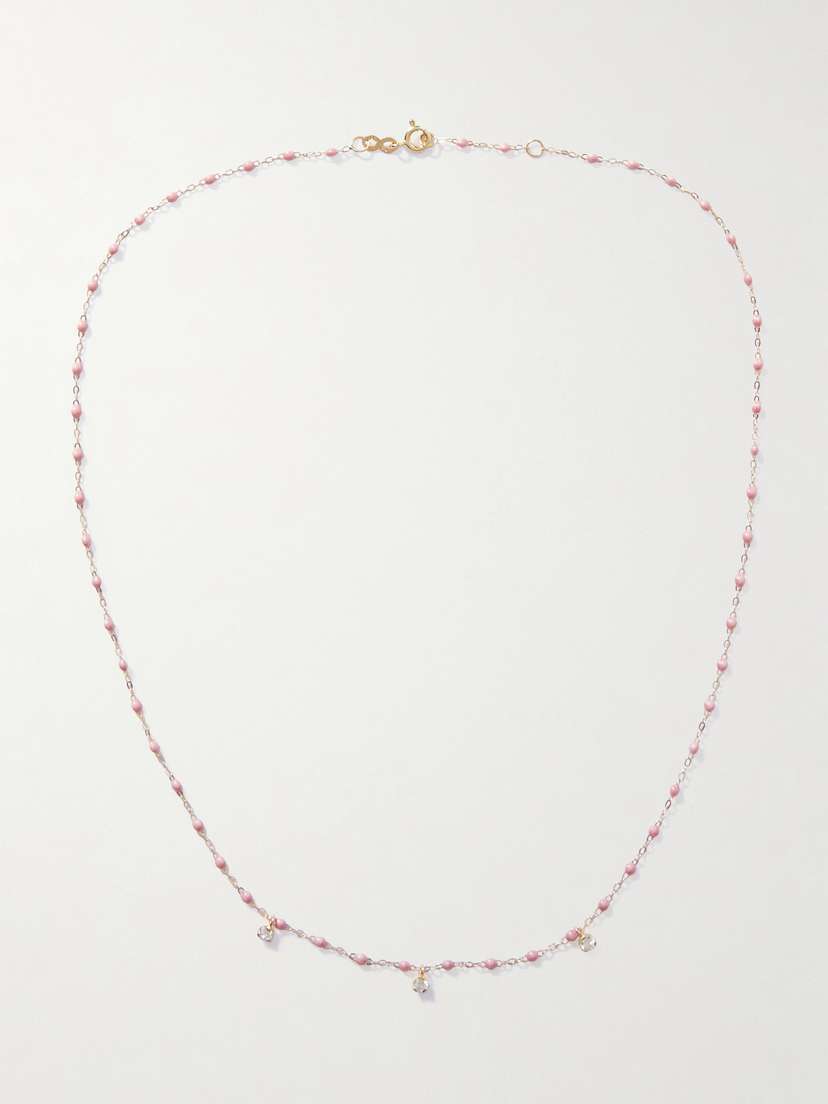 Gigi Clozeau Gigi Supreme 18-karat Gold, Resin And Diamond Necklace