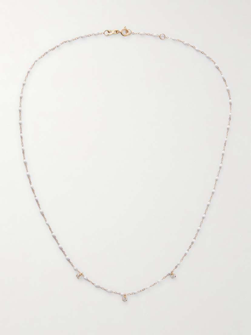 Gigi Clozeau Gigi Supreme 18-karat Gold, Diamond And Resin Necklace