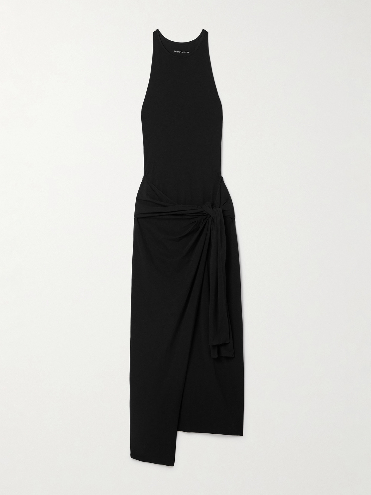 Another Tomorrow - + Net Sustain Stretch-jersey Midi Dress - Black