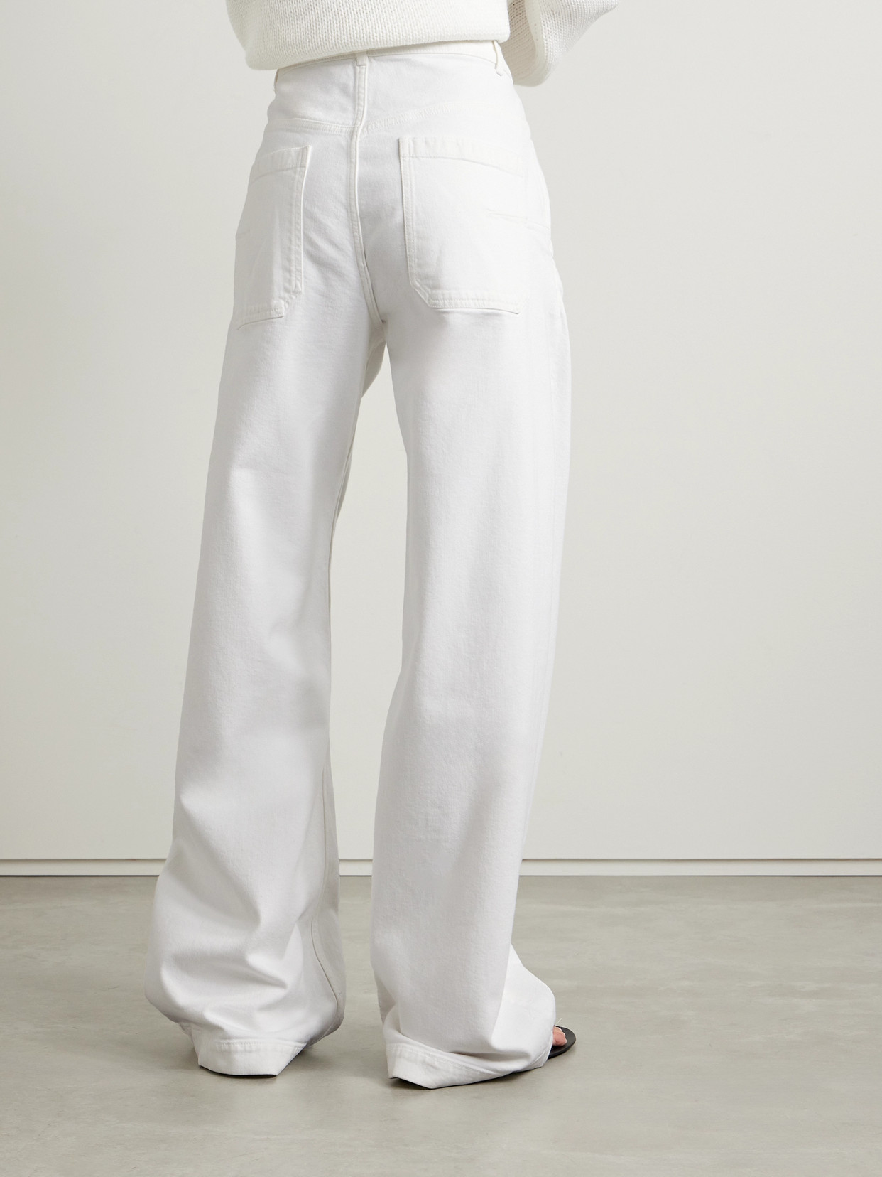 Another Tomorrow Mid-rise Straight-leg Organic Jeans In White