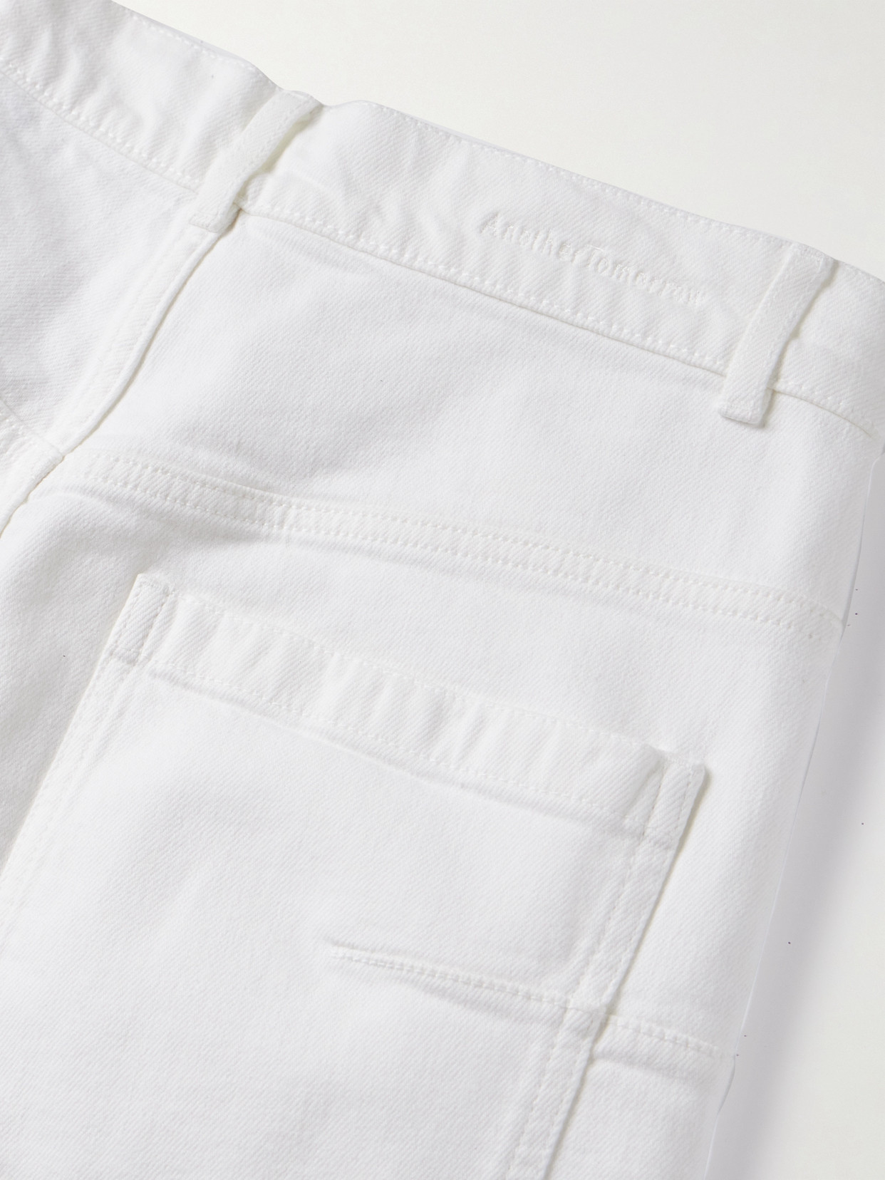 Another Tomorrow Mid-rise Straight-leg Organic Jeans In White