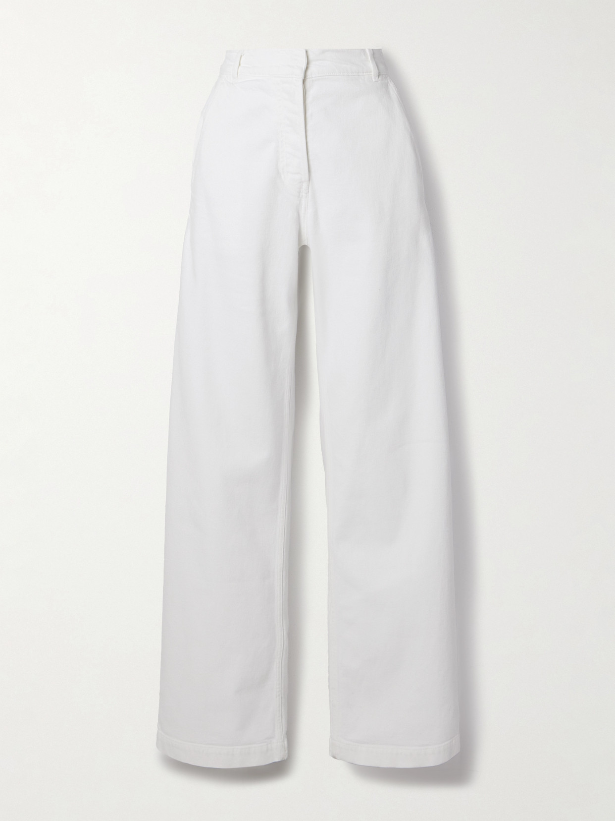 Another Tomorrow - Mid-rise Straight-leg Organic Jeans - White