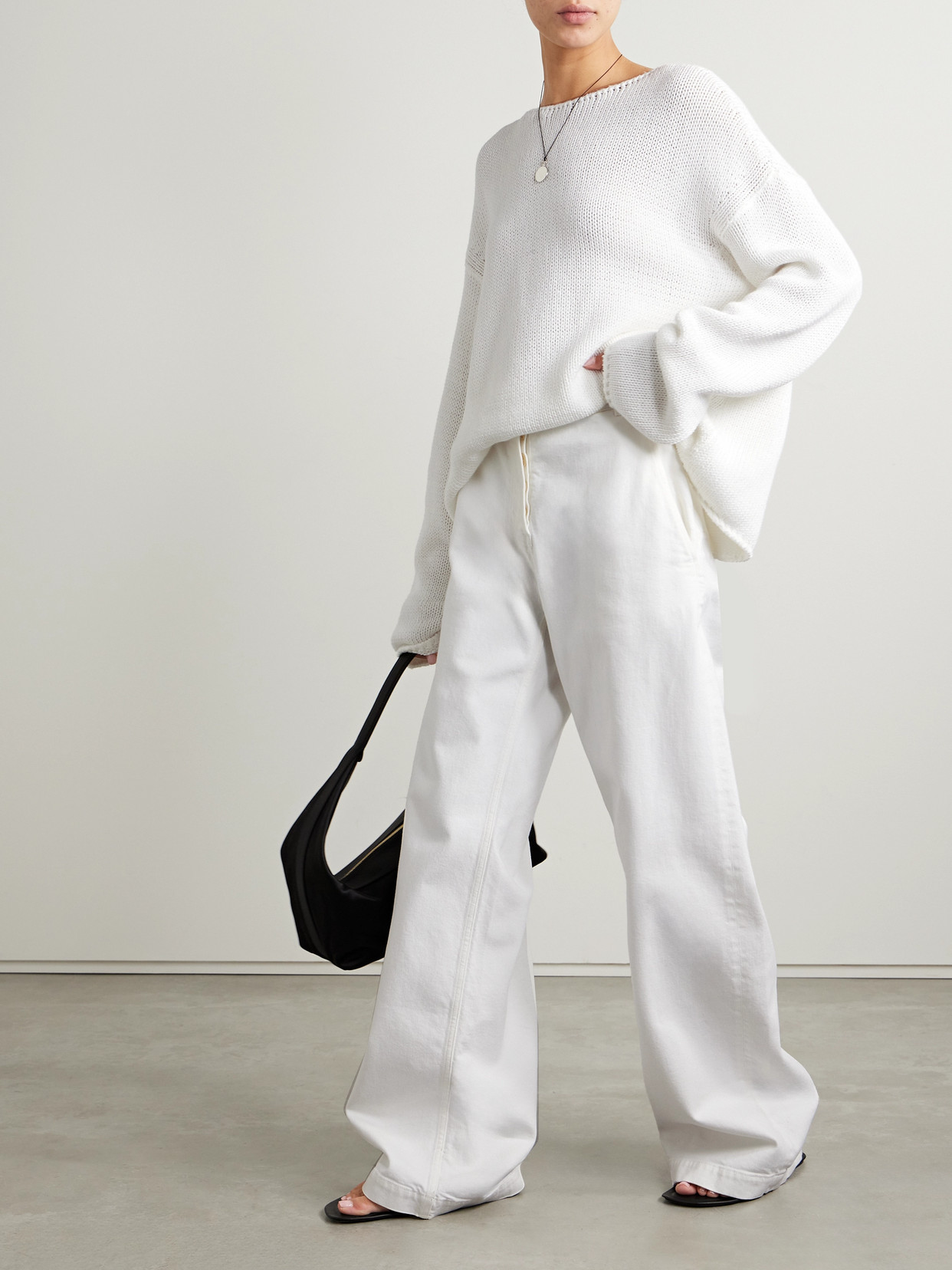 Another Tomorrow Mid-rise Straight-leg Organic Jeans In White