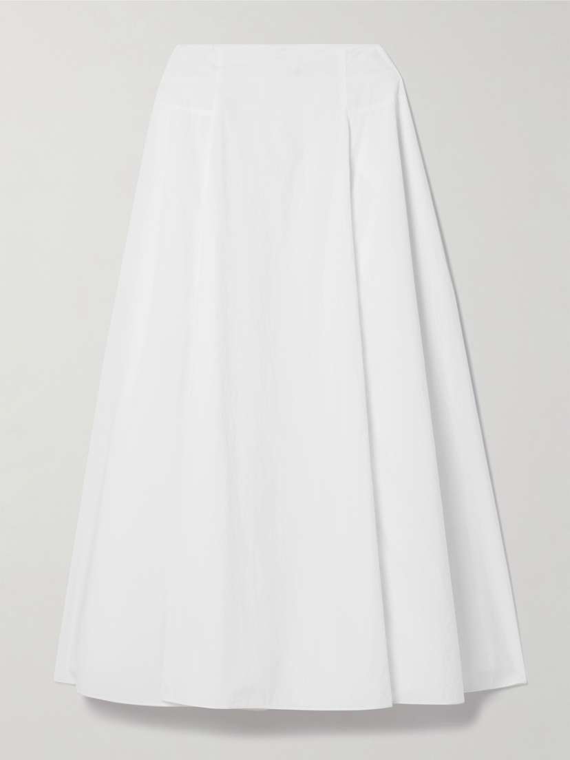 Another Tomorrow Recycled-taffeta Midi Skirt
