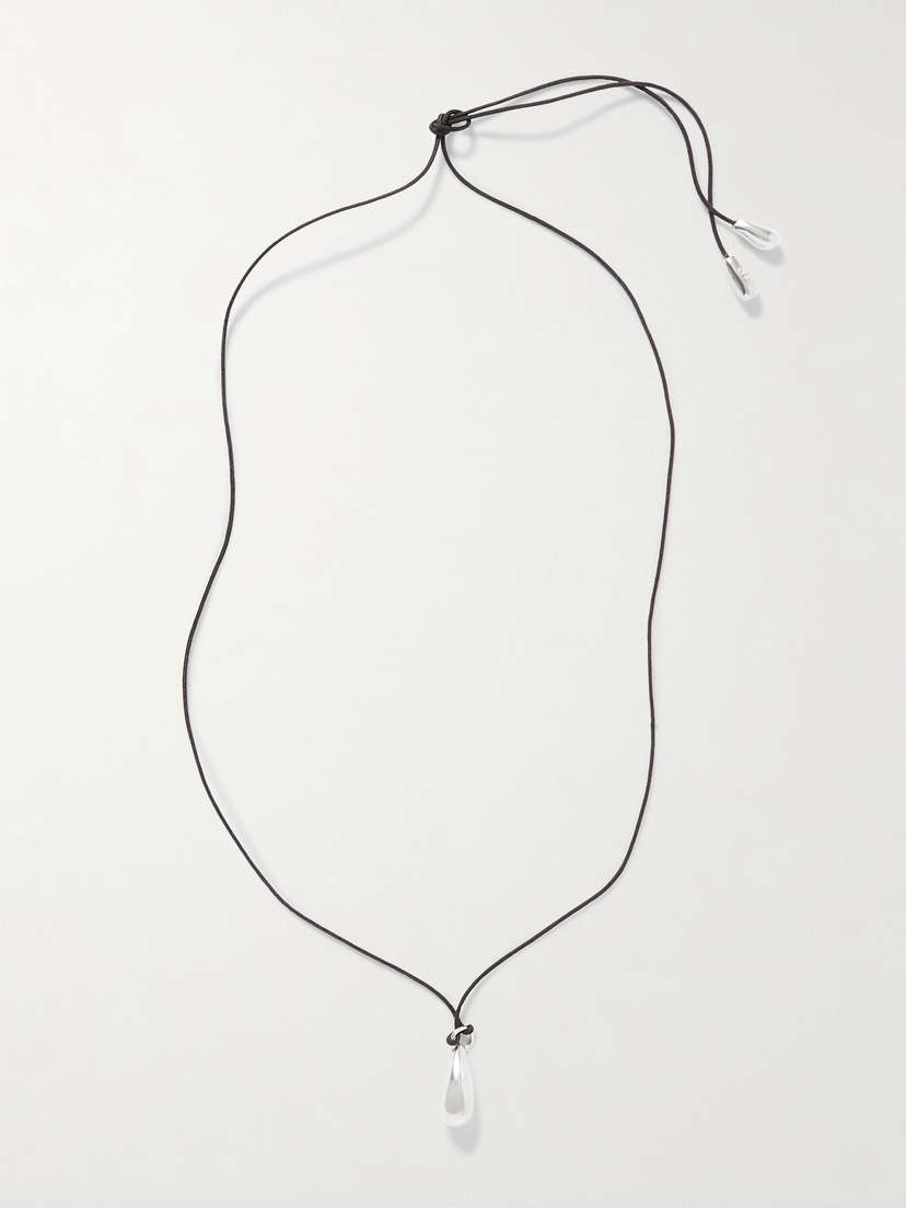 Sophie Buhai Droplet Silver And Cord Necklace