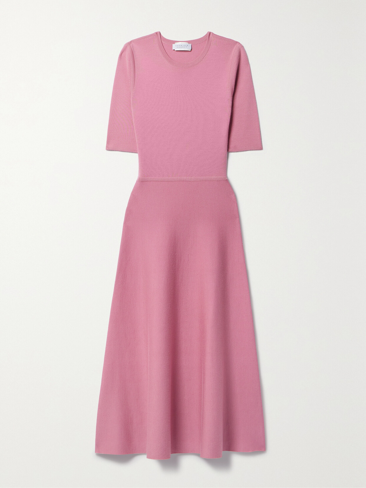 Gabriela Hearst Seymore Cashmere And Silk-blend Midi Dress In Pink