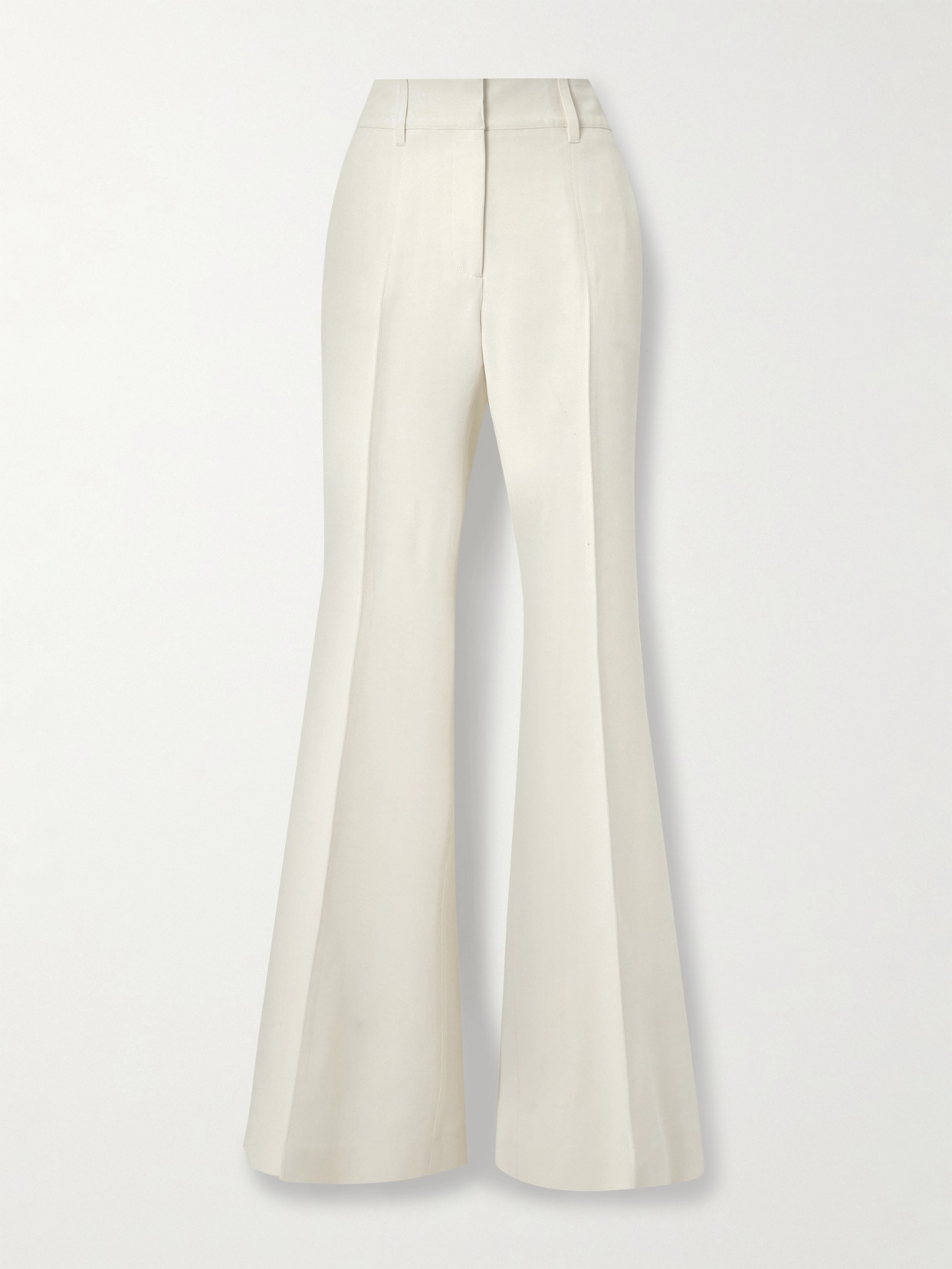 Gabriela Hearst Rhein Silk And Wool-blend Flared Pants In Ivory