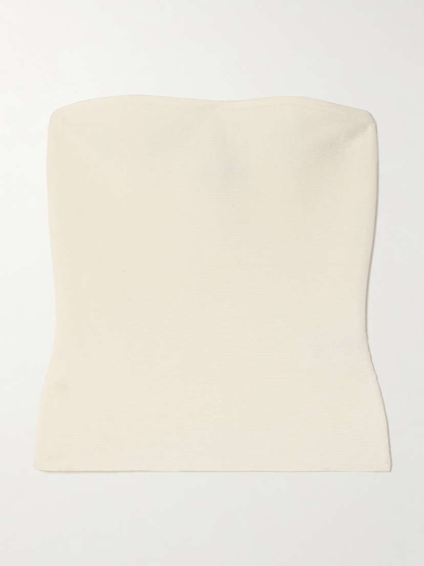 Gabriela Hearst Musgrave Strapless Wool-blend Top