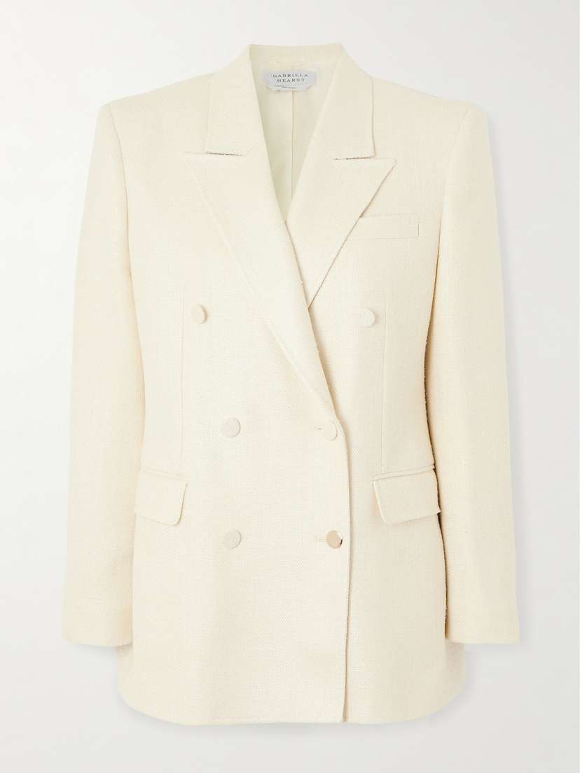 Gabriela Hearst Gavin Double-breasted Silk And Wool-blend Blazer