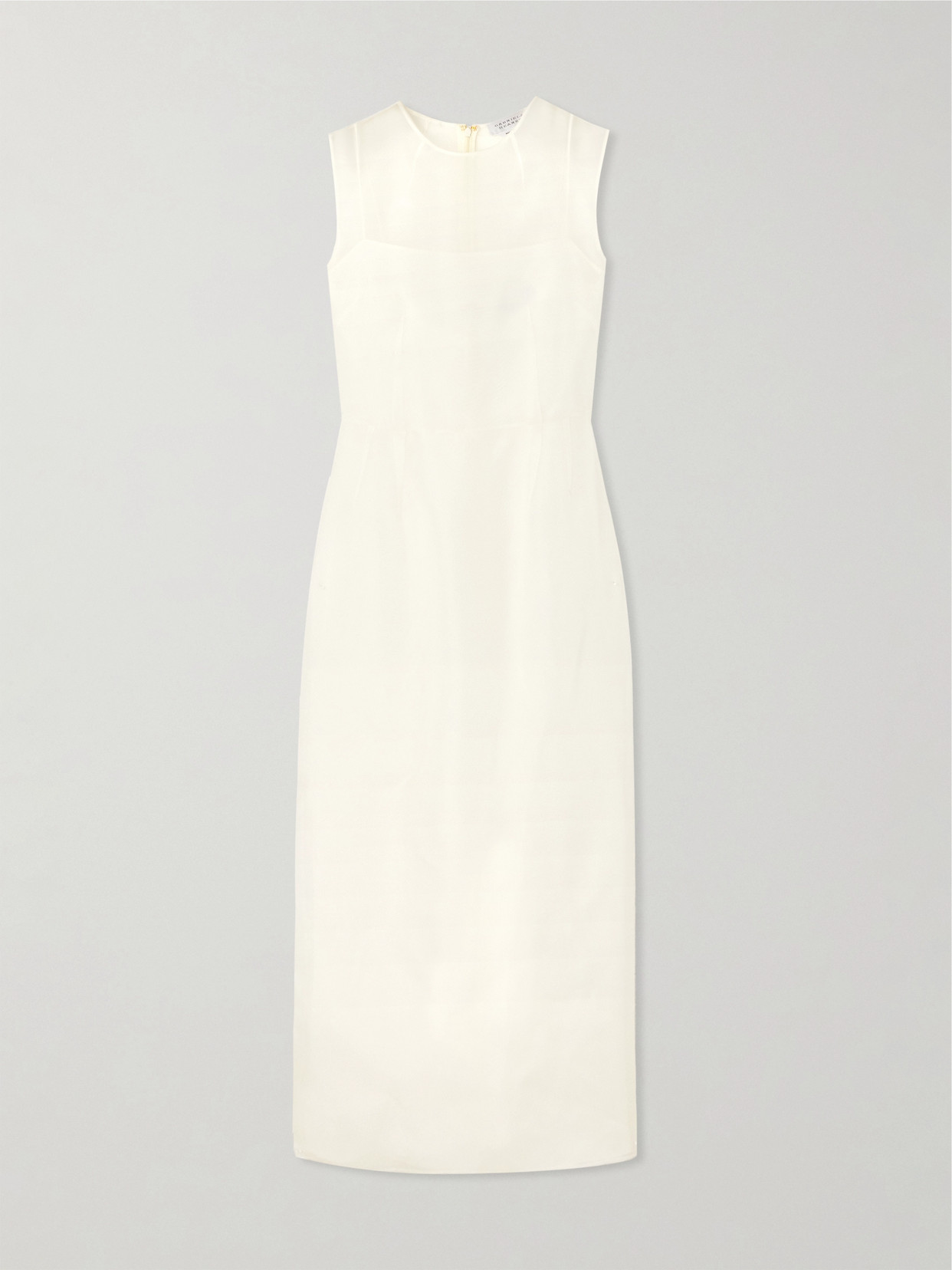 Gabriela Hearst Maslow Silk-organza Maxi Dress In Ivory