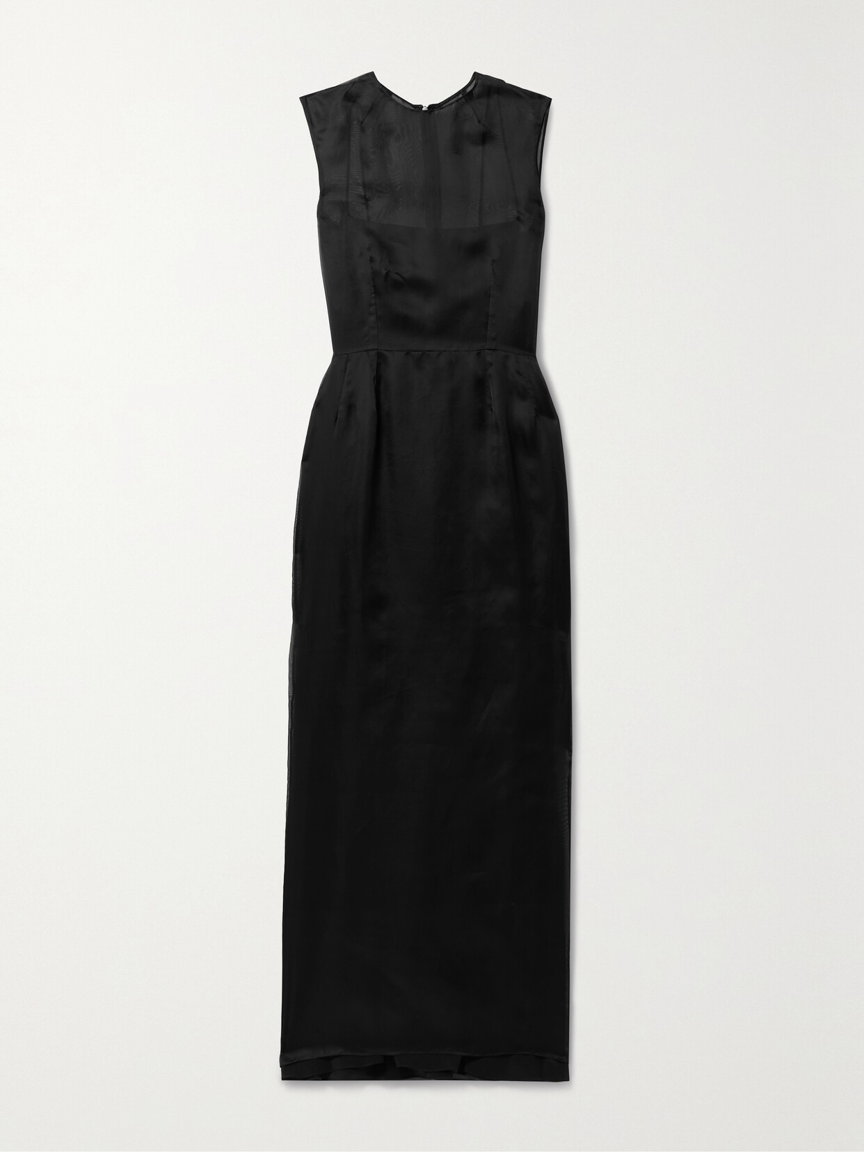 Gabriela Hearst Maslow Silk-organza Midi Dress In Black