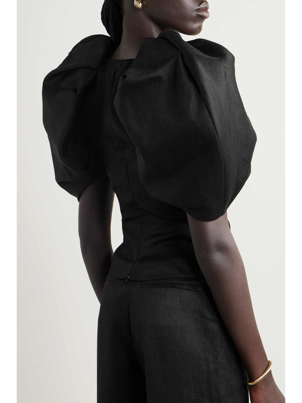 Gabriela Hearst Ceri Linen Top In Black