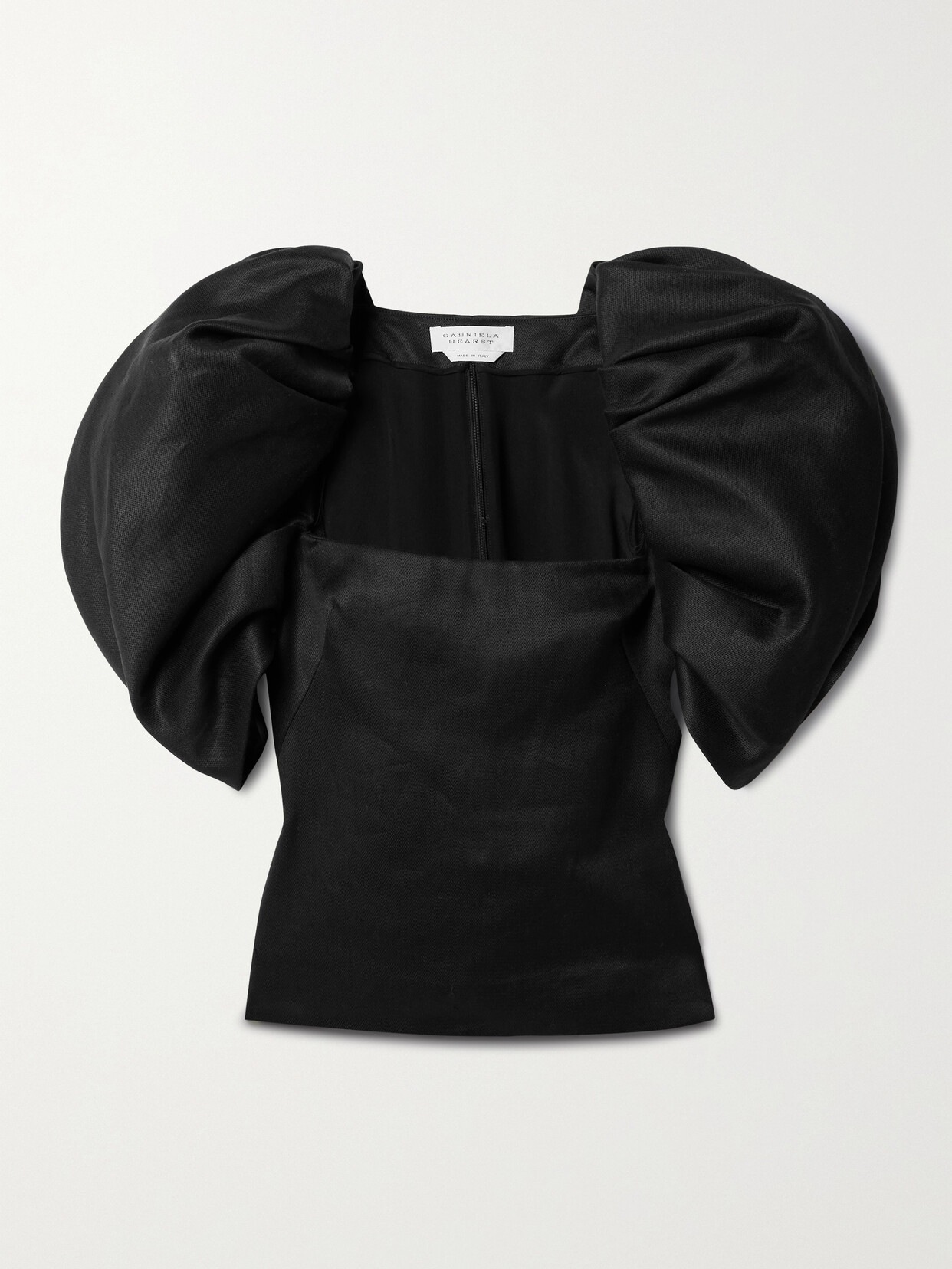 Gabriela Hearst Ceri Linen Top In Black