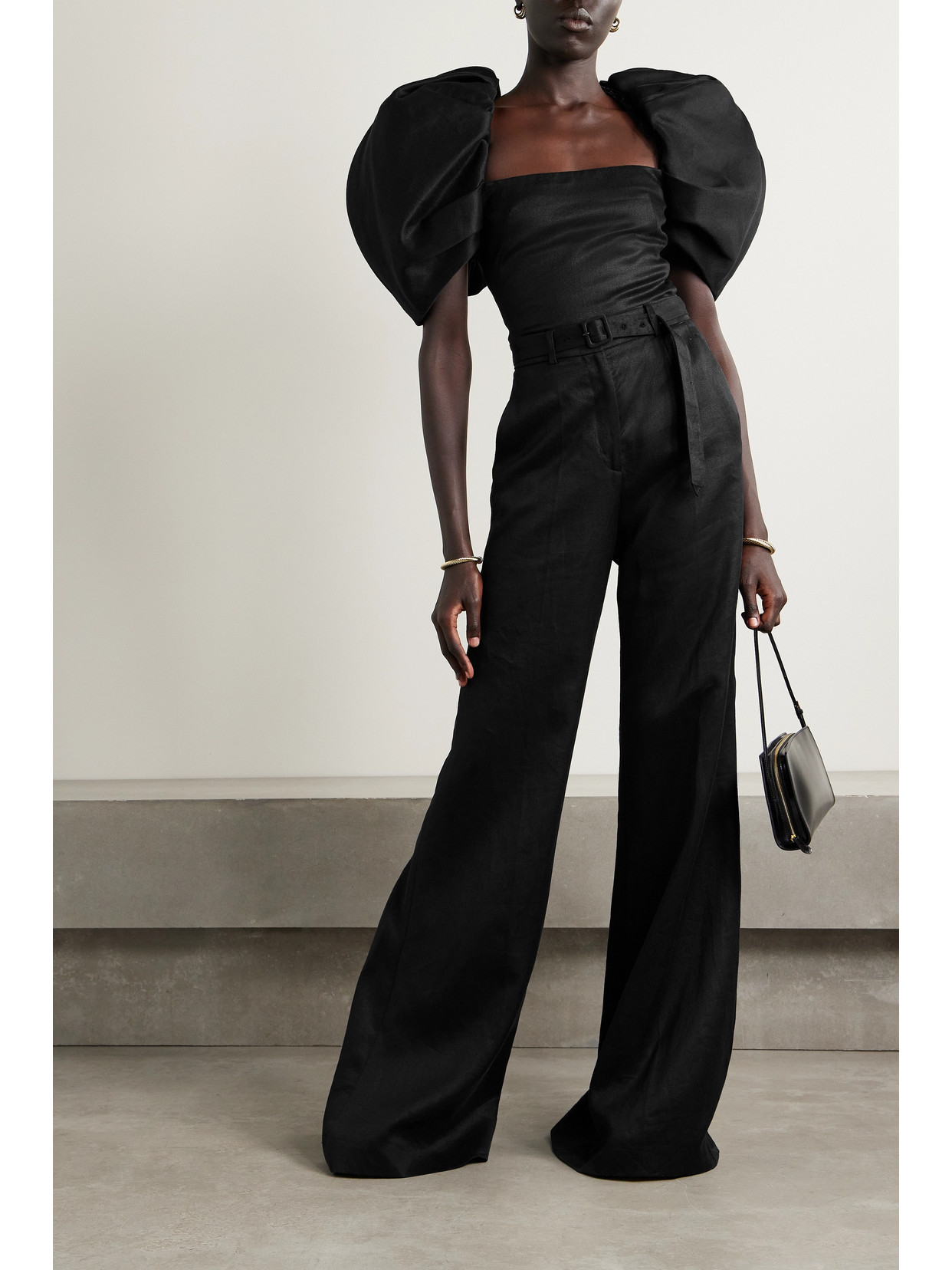 Gabriela Hearst Ceri Linen Top In Black