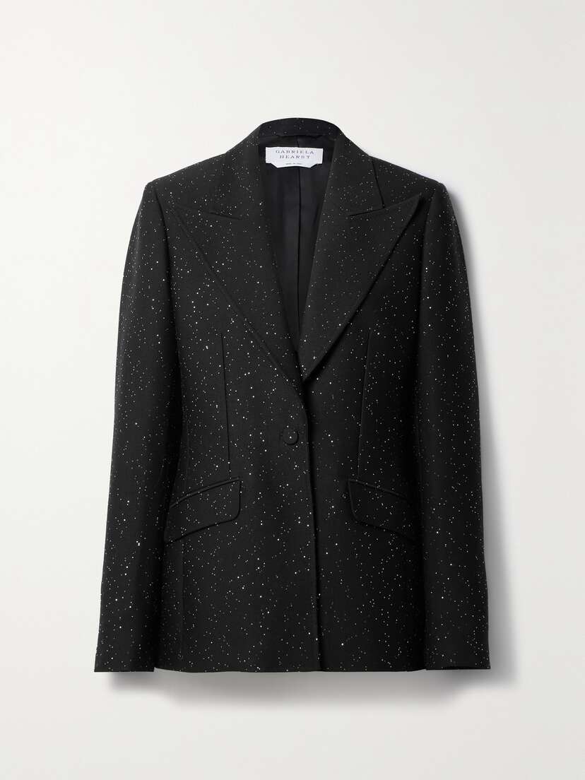 Gabriela Hearst Leiva Sequin-embellished Wool-blend Blazer