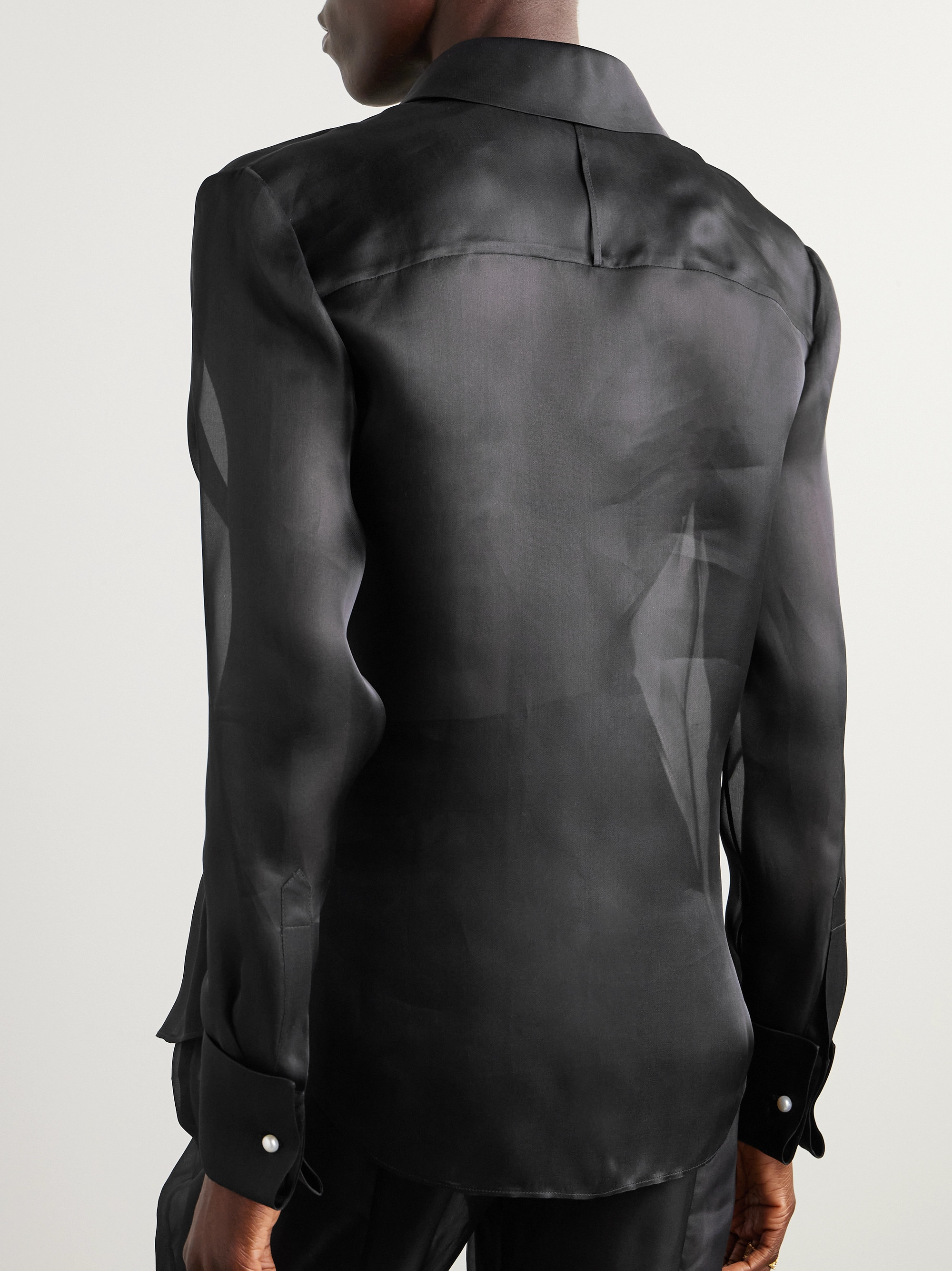 Gabriela Hearst Horus pearl-embellished silk-organza shirt thumbnail