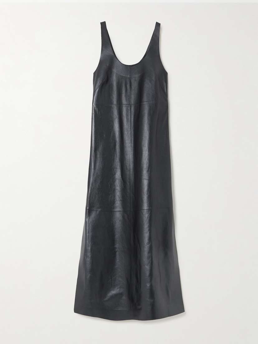 Gabriela Hearst Ellson Leather Midi Dress