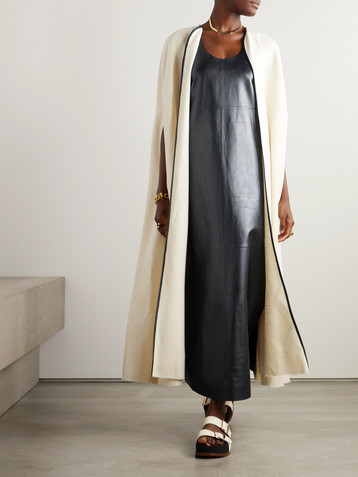 Gabriela Hearst Ellson leather midi dress