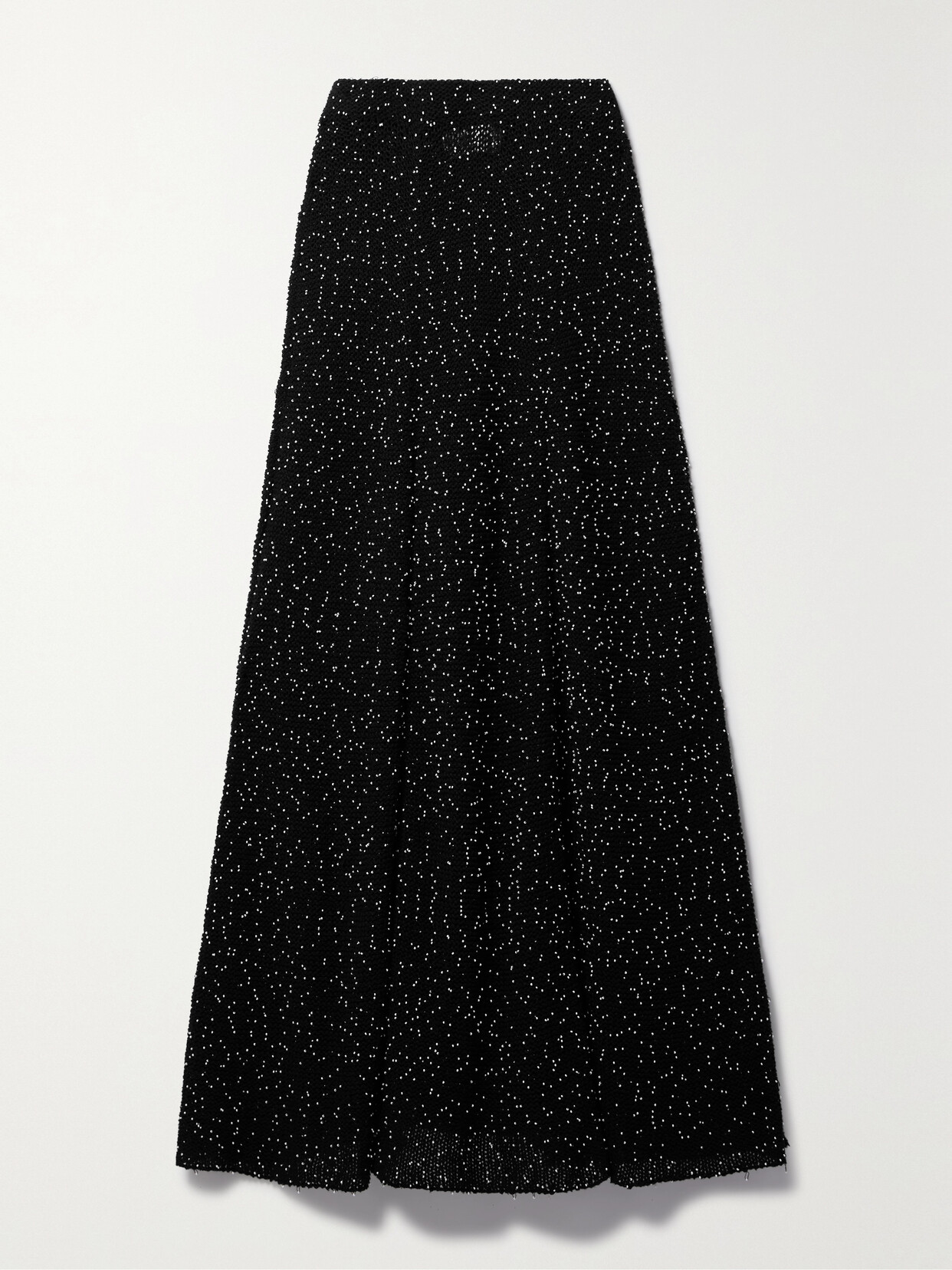 Gabriela Hearst Floris Bead-embellished Silk Maxi Skirt In Black