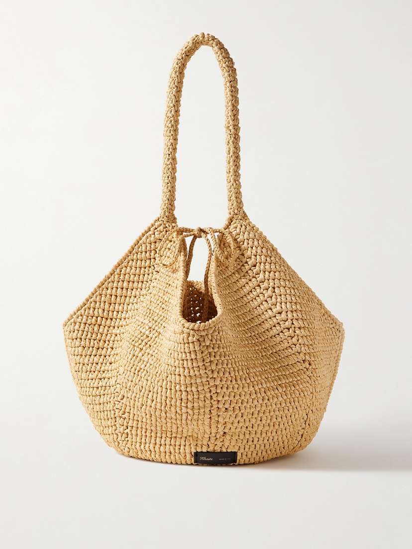 Khaite Lotus Medium Raffia Tote