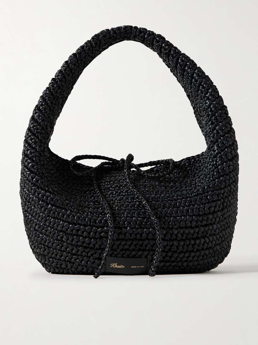Khaite Olivia Medium Raffia Shoulder Bag