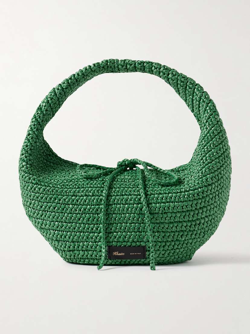 Khaite Olivia Medium Raffia Shoulder Bag