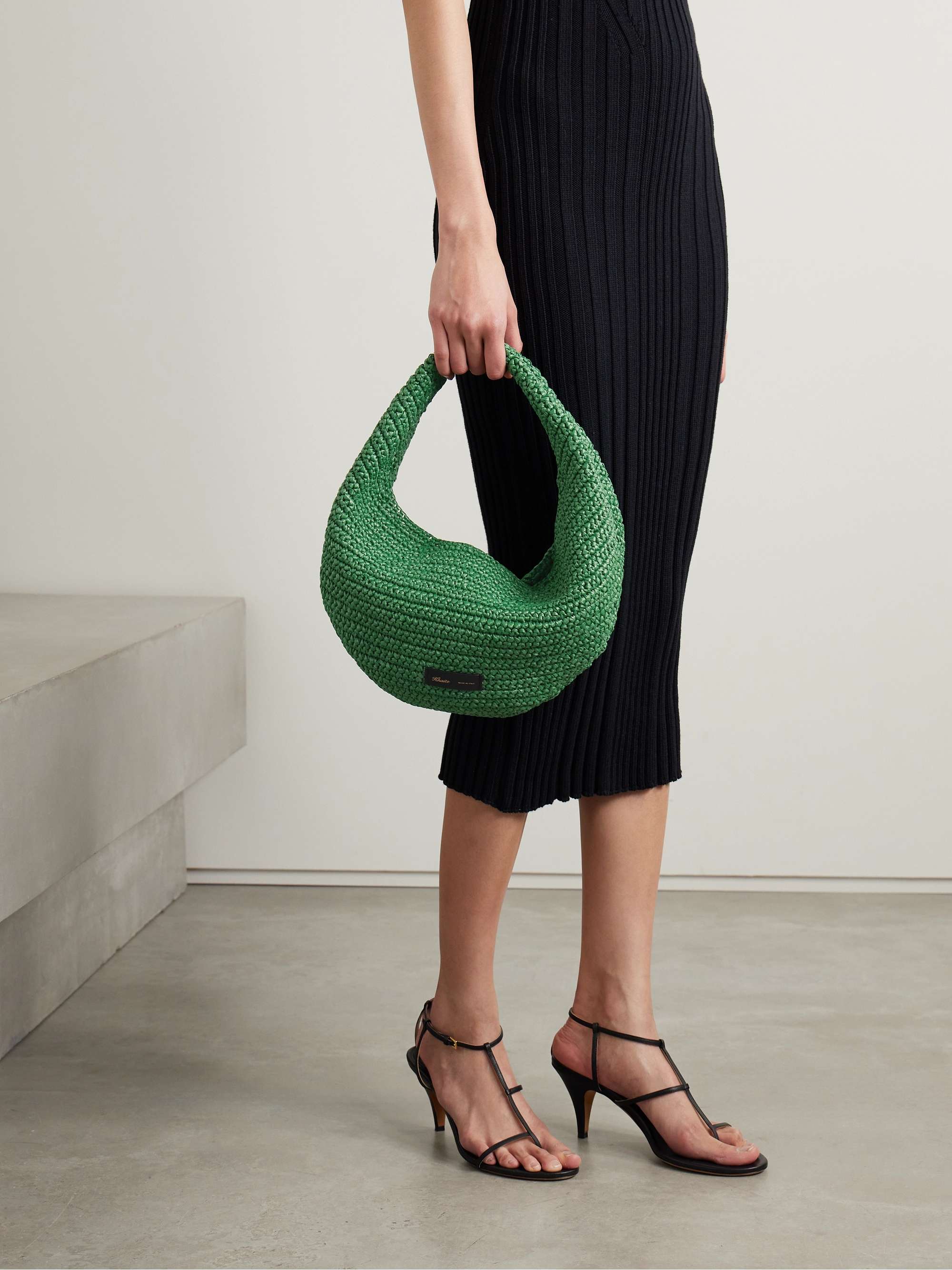 KHAITE Olivia medium raffia shoulder bag