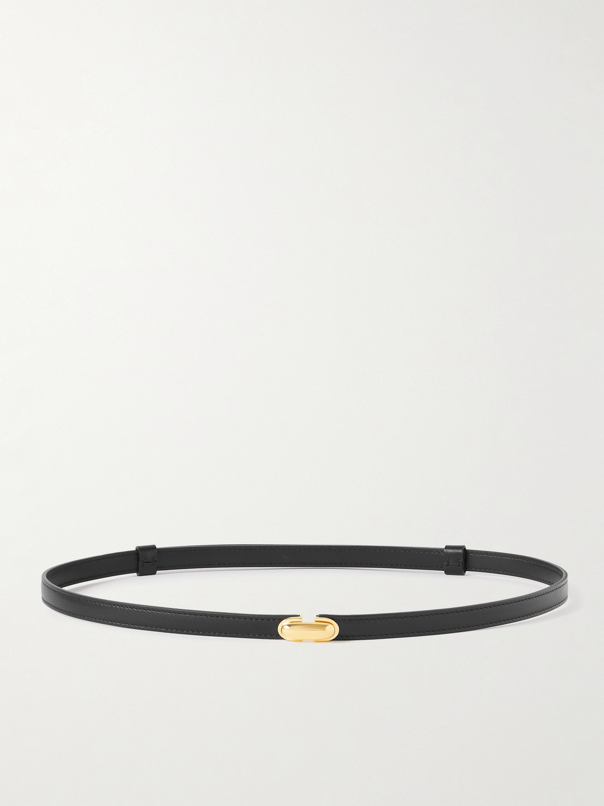 Shop Savette Symmetry Leather Belt In Black