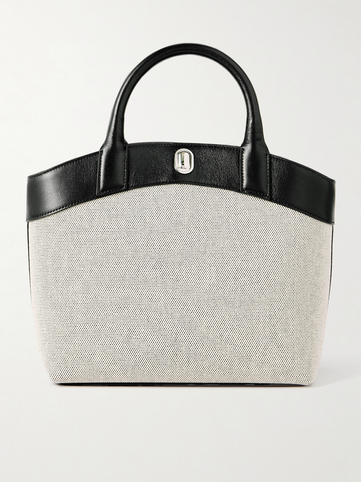 Savette The Small Tondo Canvas Top Handle Bag In 블랙