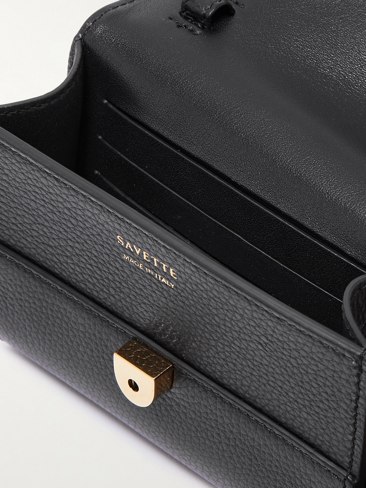 Savette Symmetry Textured-leather Wallet In Black