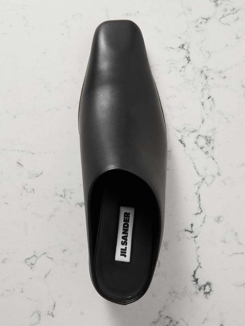 Jil Sander | Black | Leather Mules_ | $495 | Shoes | Flat Shoes