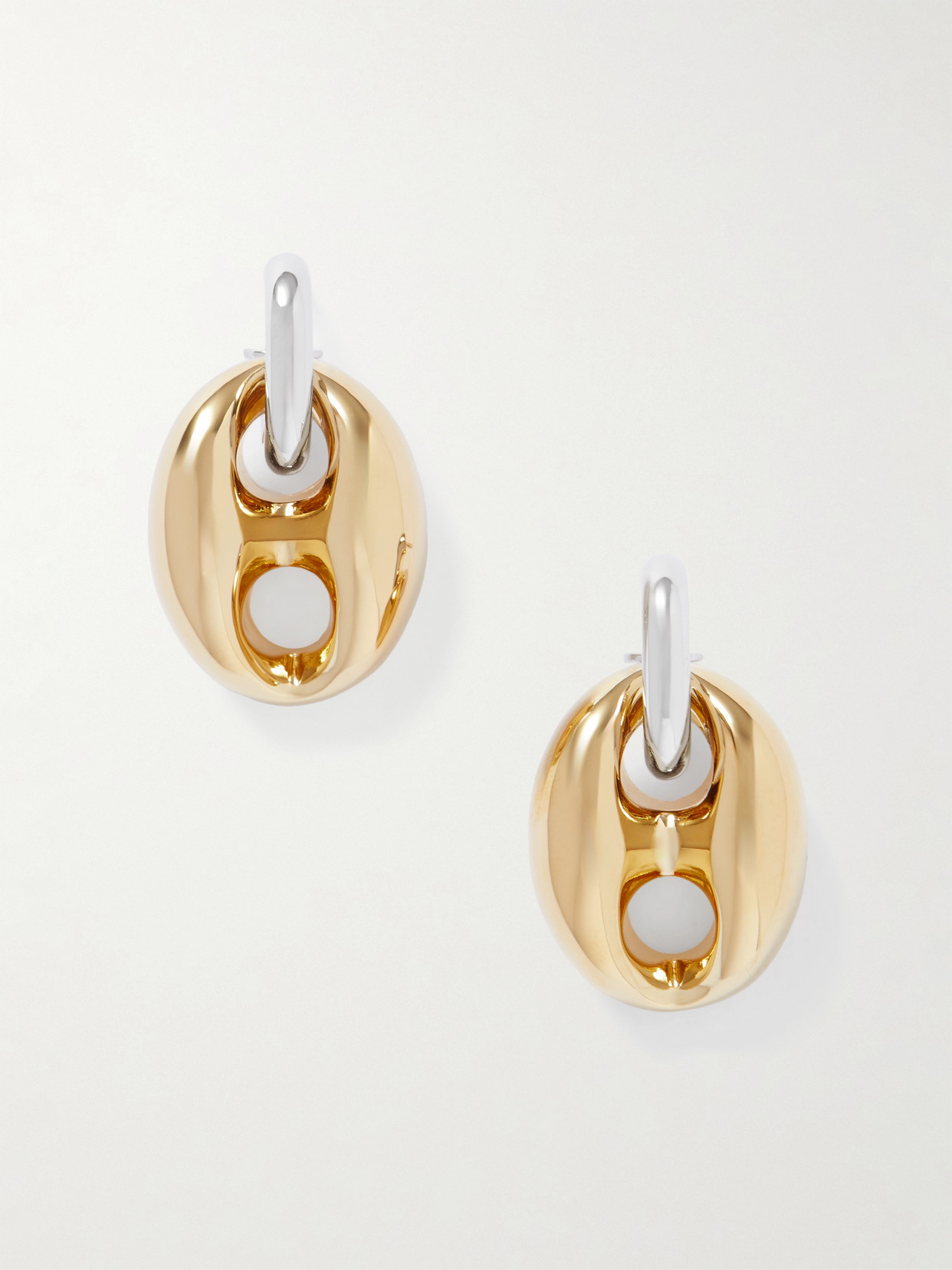 RABANNE - Xtra Eight Silver- And Gold-tone Earrings - One size